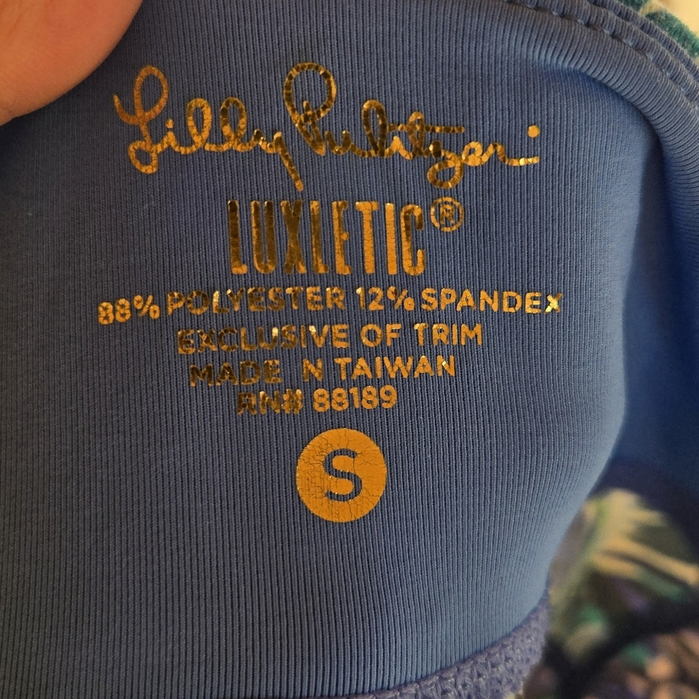 Lilly Pulitzer• Weekender Cropped Leggings Bennet Blue Sneak a Beak. Sz S - Picture 6 of 9